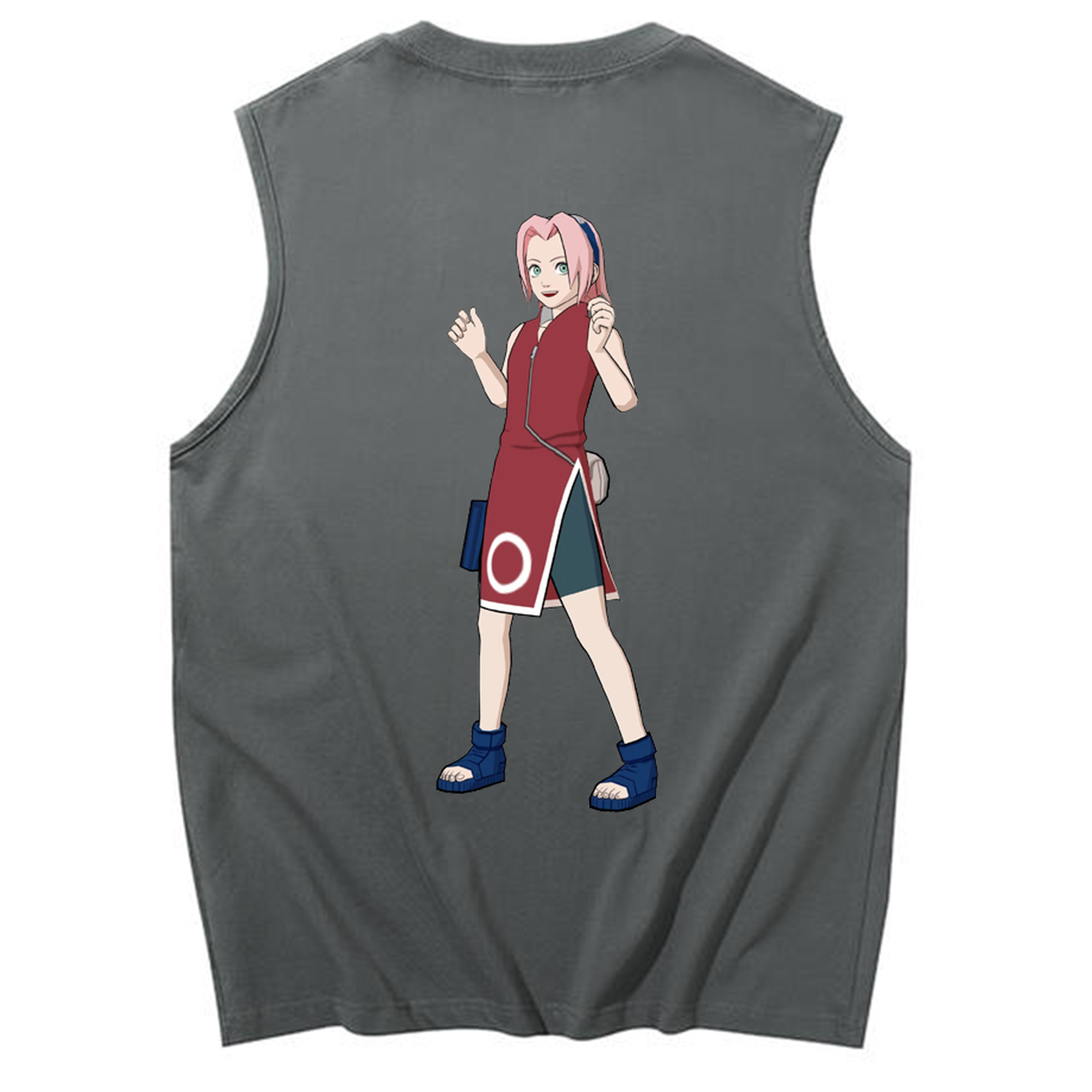 （画像用） NARUTO -ナルト- 春野サクラ Haruno Sakura コットン100％タンクトップ（背面プリント）